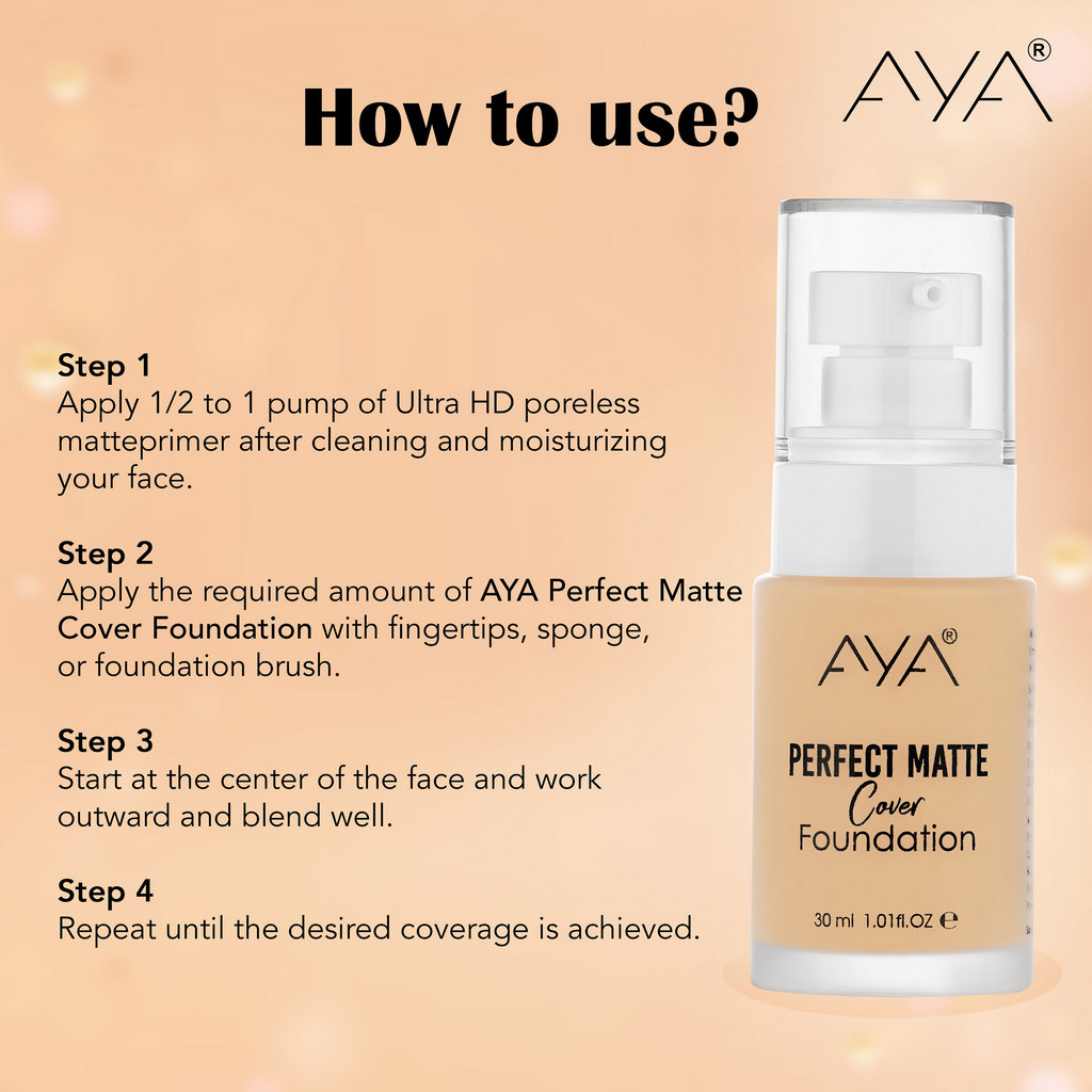 AYA Perfect Matte Cover Foundation - 03 Medium Beige | Grocsy