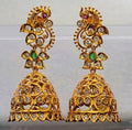 Multicolor Peacock Bridal Jhumkas
