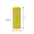 Safe-O-Kid Silicone Baby Feeding Bottle Cover Cum Sleeve for Insulated Protection 250mL- Yellow | Grocsy