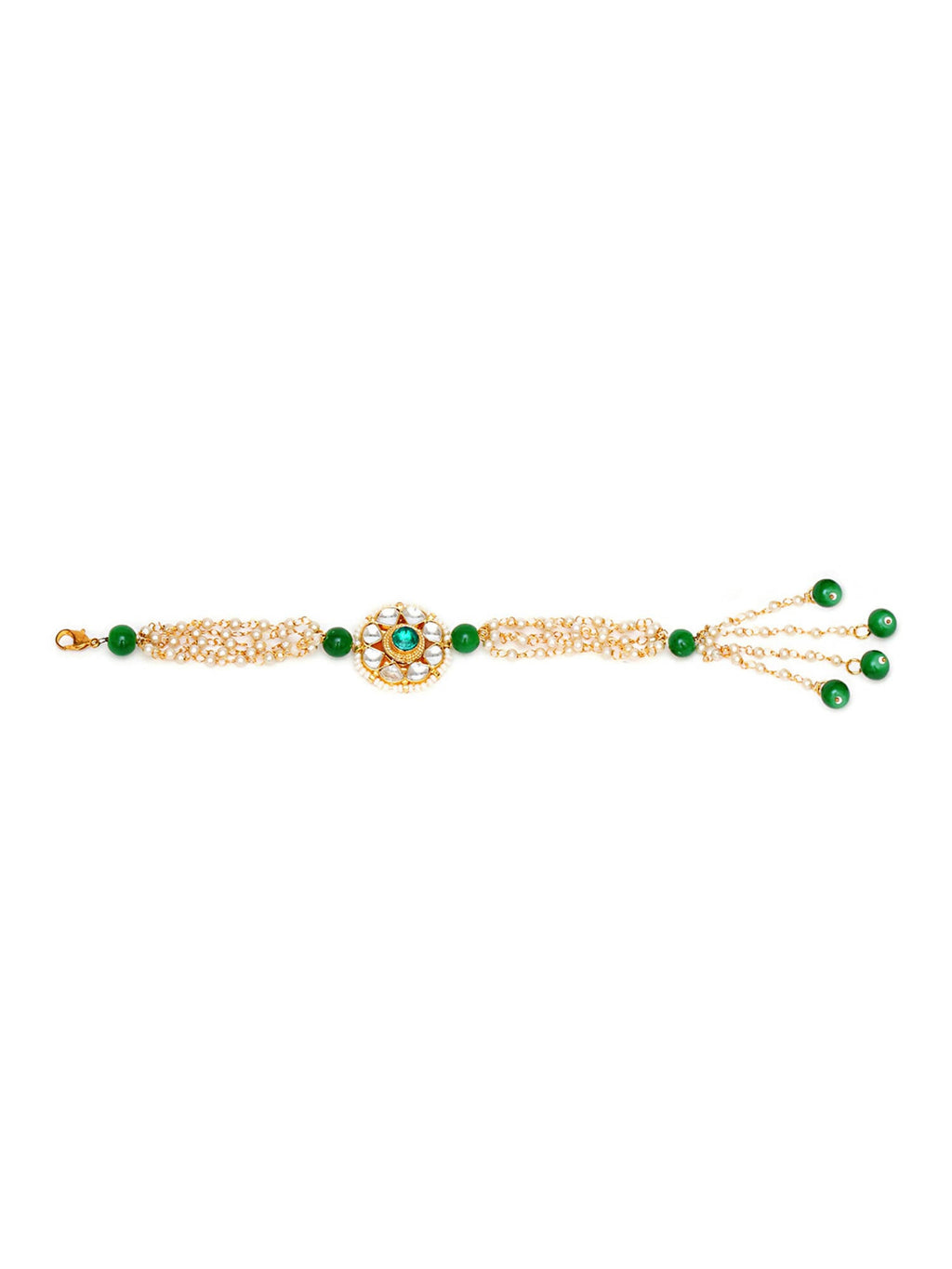 Designer kundan Rakhi - Ruby Raang | Grocsy