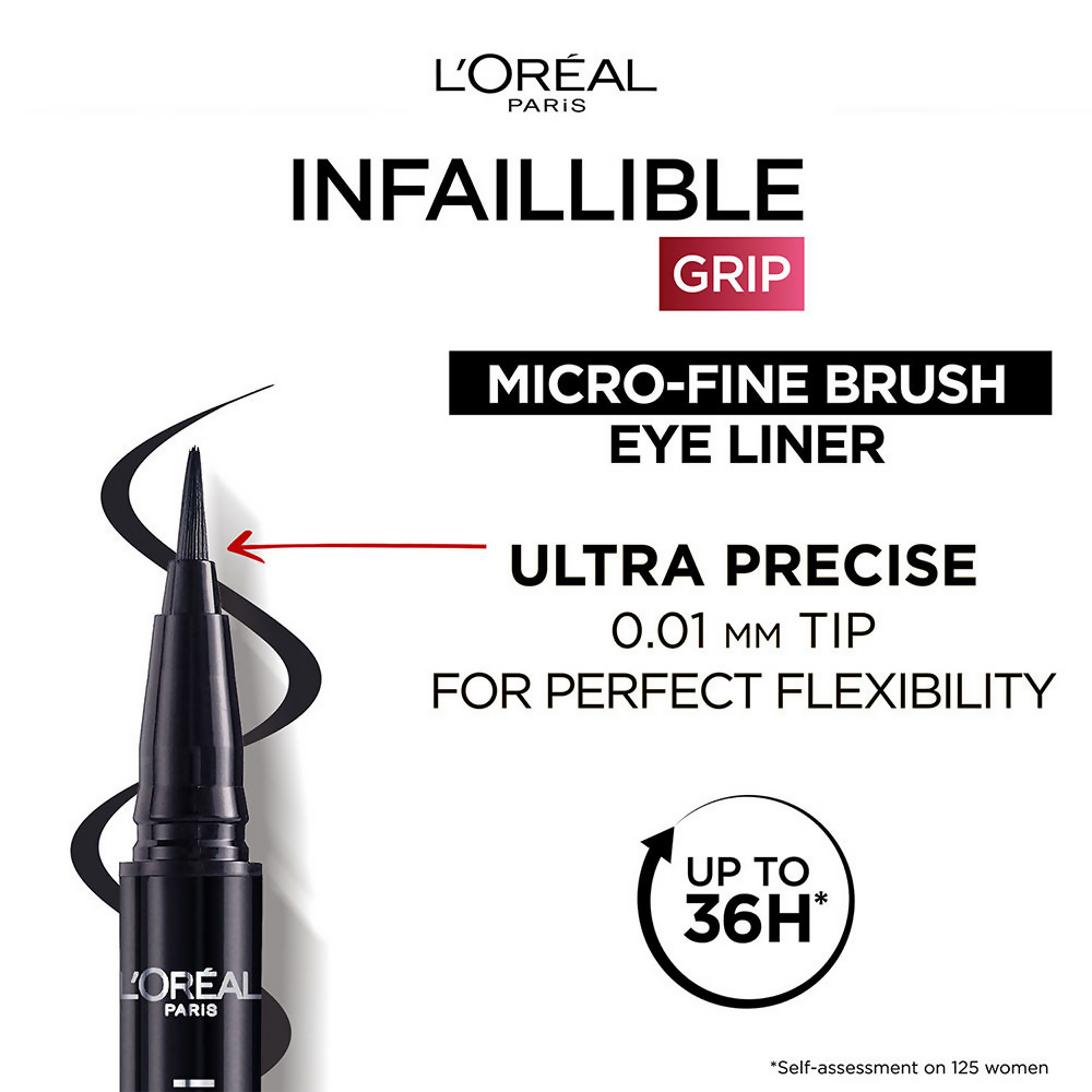 L'Oreal Paris Infaillible Grip Micro Fine Liner - 01 Obsidian Black | Grocsy