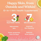 Kapiva Ayurveda Radiance Fizz Happy Skin Effervescent Tablets - Minty Lemon | Grocsy