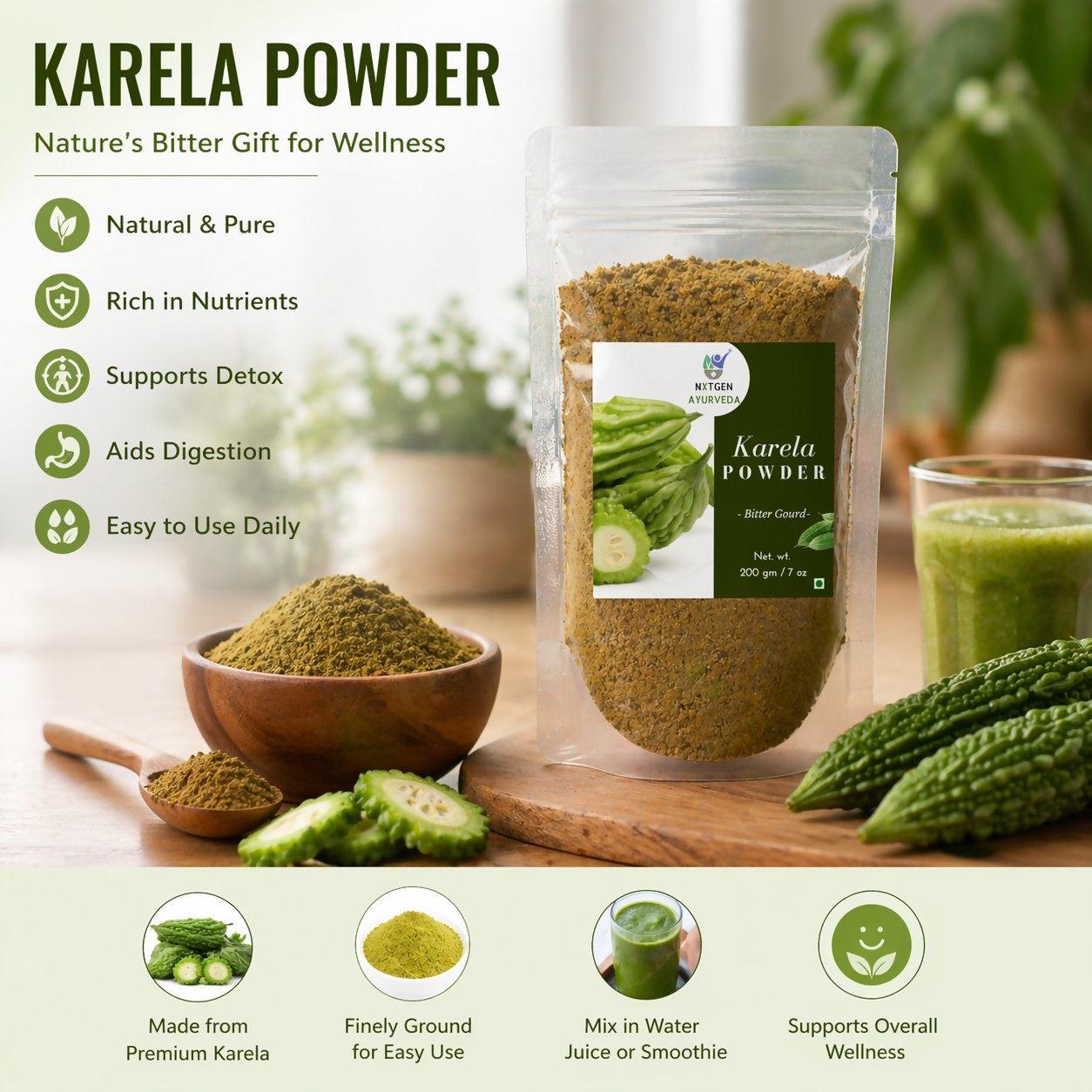 Nxtgen Ayurveda Karela Powder | Grocsy