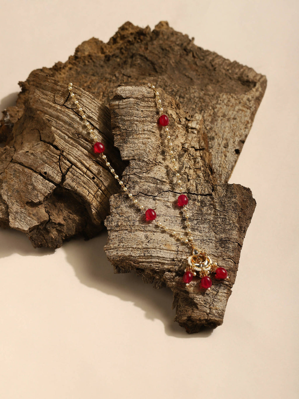 Women's Gold-Polished Necklace - Ruby Raang | Grocsy