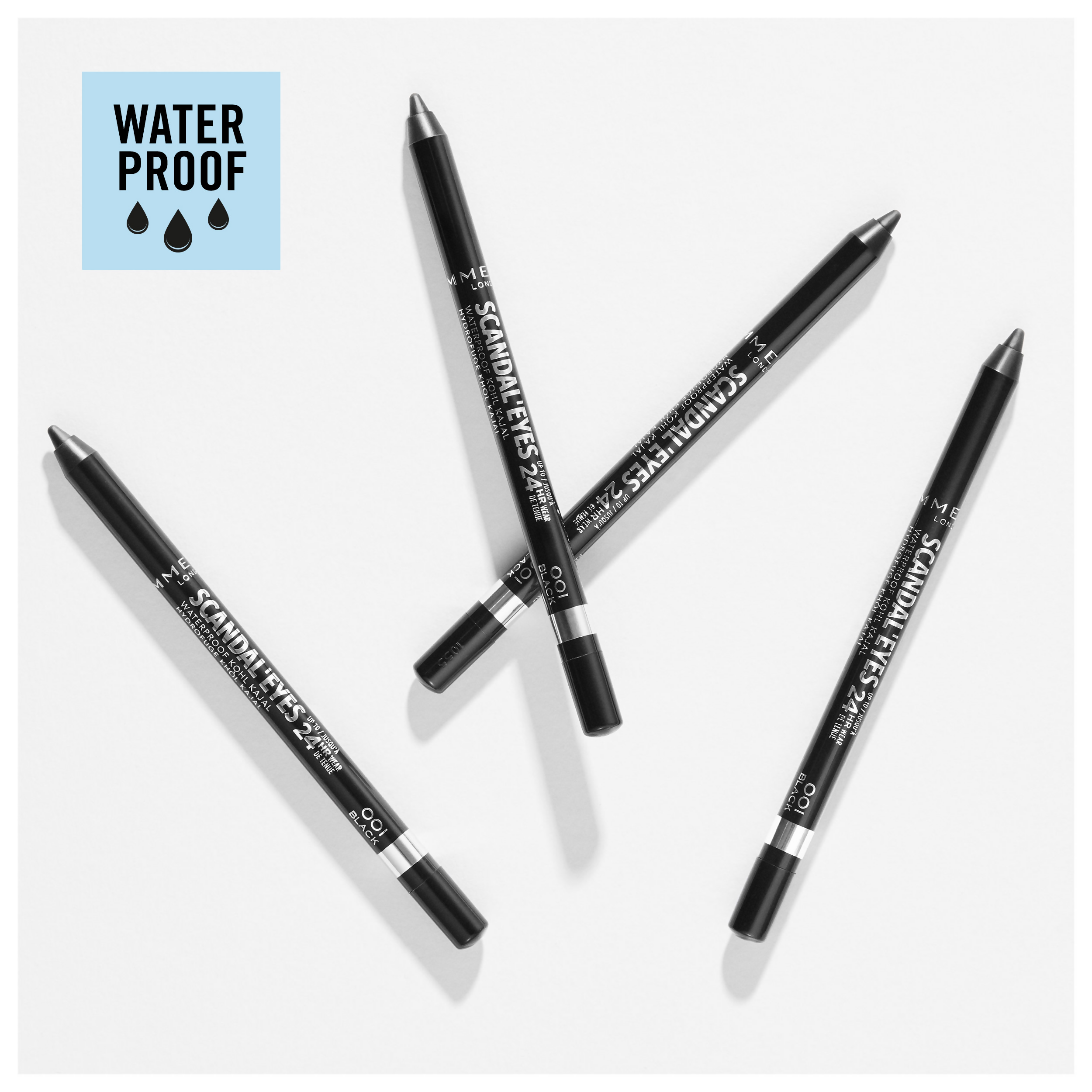 Rimmel London Scandaleyes Waterproof Kohl Kajal Liner - Black | Grocsy