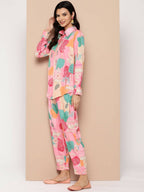 Ahalyaa Women's Traditional Wear Co-ods - Pink | Grocsy