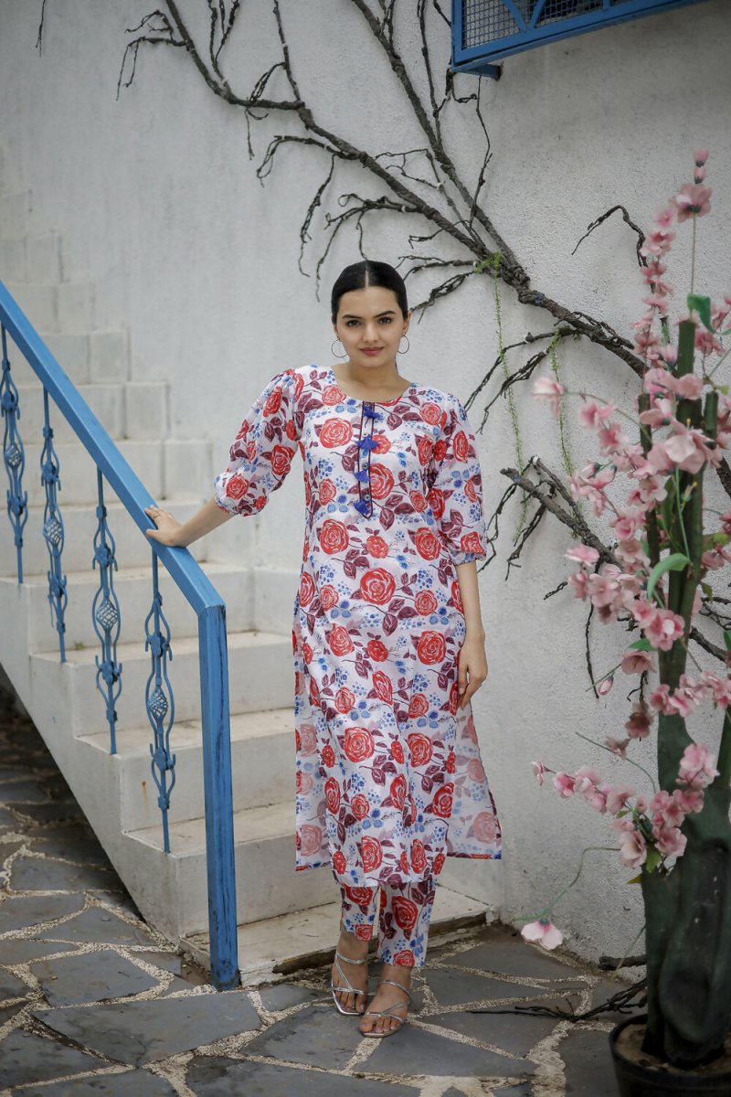 Aayaa Pure Muslin printed Multi Co-Ord Set - Multi Color | Grocsy