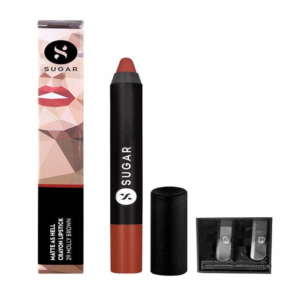 Sugar Matte As Hell Crayon Lipstick - Molly Brown (Peachy brown/Orange Toned Brown) | Grocsy