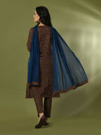 Myshka Women's Multi Printed Cotton Straight Party Kurta Set With Dupatta | Grocsy