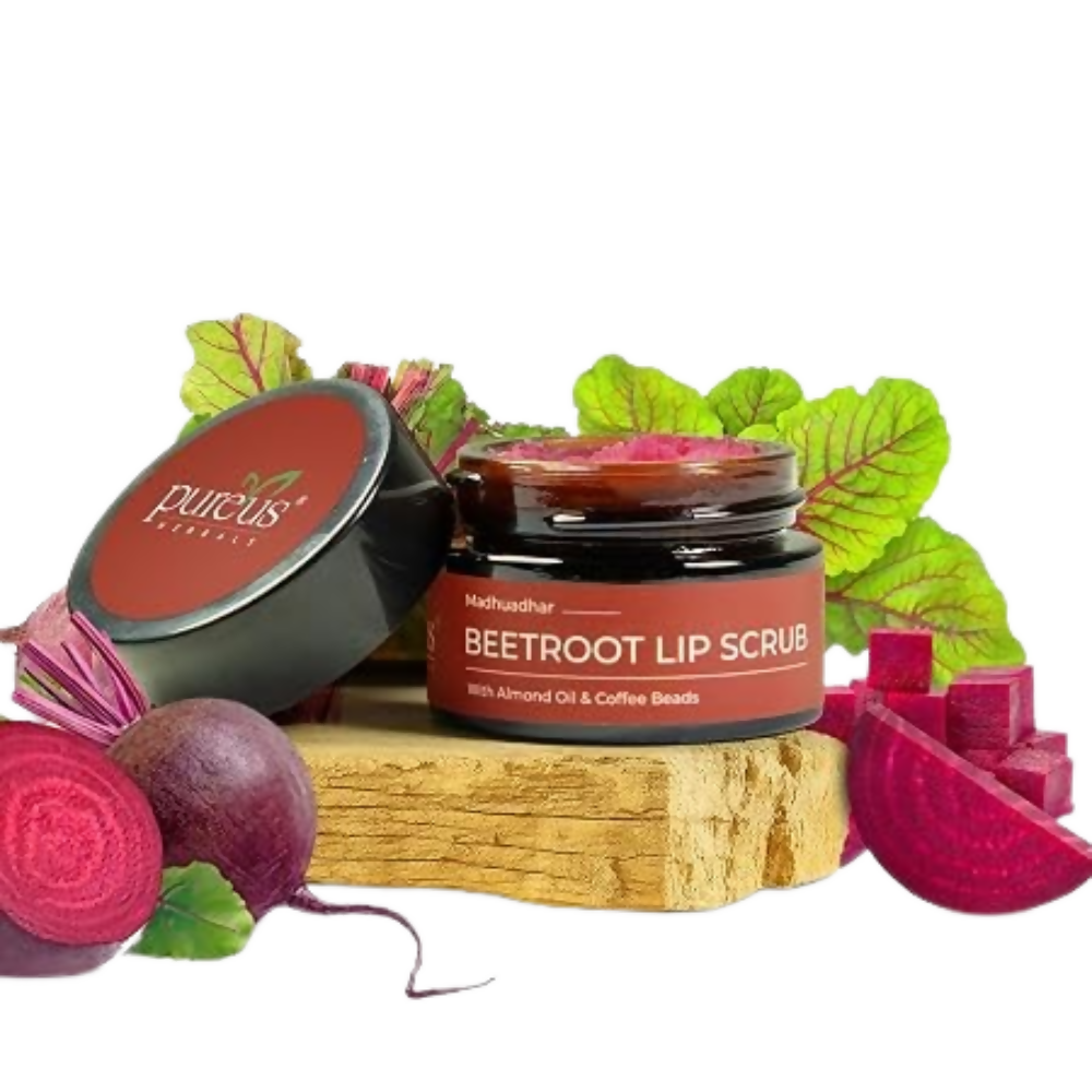 Pureus Herbals Madhuadhar Beetroot Lip Scrub | Grocsy