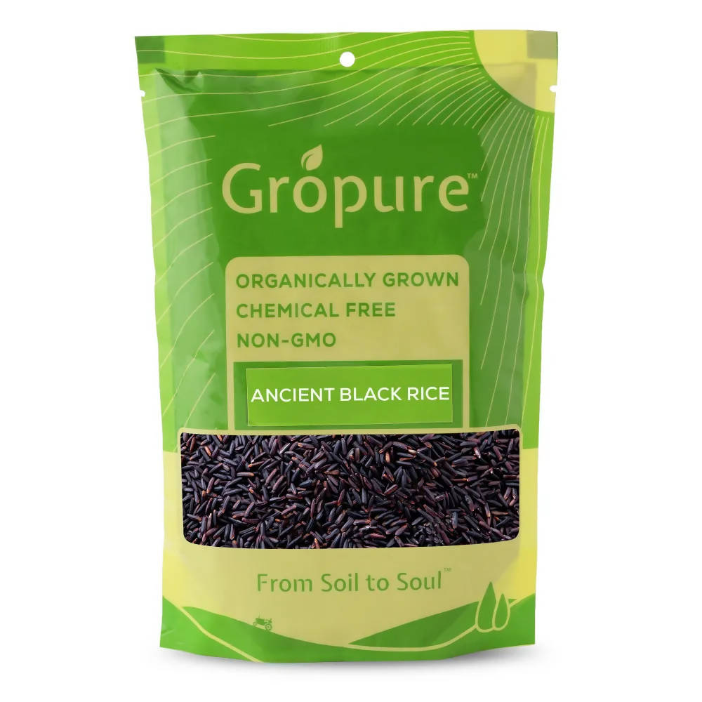 Gropure Organic Ancient Black Rice | Grocsy