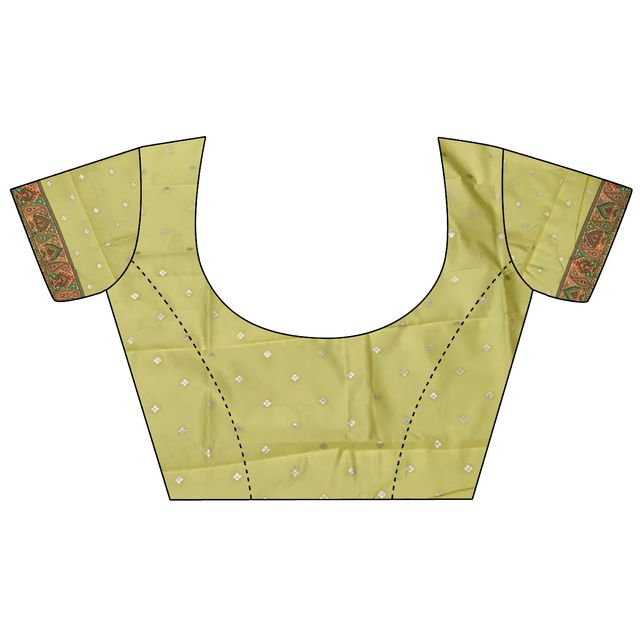 Elora Yellow Pashmina Silk Meenakari Weaving Madhubani Design Kashmiri Saree | Grocsy