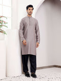 Grey Viscose Designer Chikankari Embroidery Work Men's Kurta - Mahotsav | Grocsy