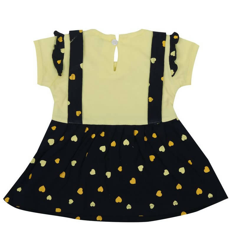 NammaBaby Baby Girl's A-Line Mini Frock Dress - Yellow 117 | Grocsy
