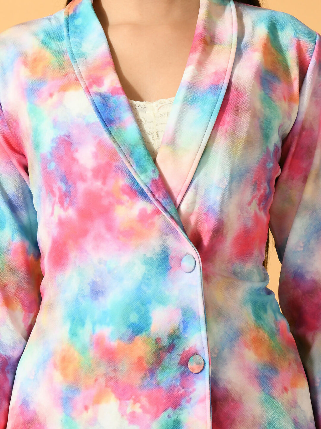 Myshka Women's Multi Printed Ombre Jacket | Grocsy