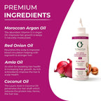 The Organic Forest Red Onion, Moroccan Argan, Bhringraj & Amla Hair Oil | Grocsy