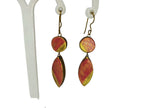 Terracotta Golden Pink Ear Hangings | Grocsy