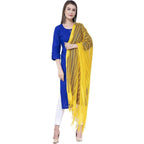 A R Silk Yellow Color Regular Cota cotton Dupattas and Chunnis | Grocsy