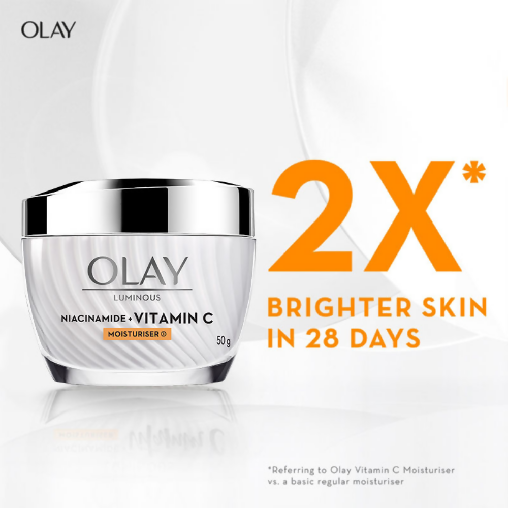Olay Vitamin C Kit For 2x Glow - Cream With Free Cleanser | Grocsy