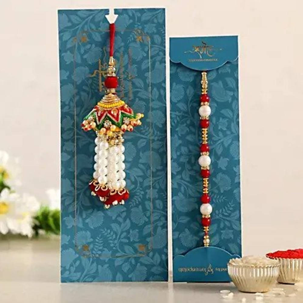 Lumba Rakhi Set And Chocolates Hamper | Grocsy