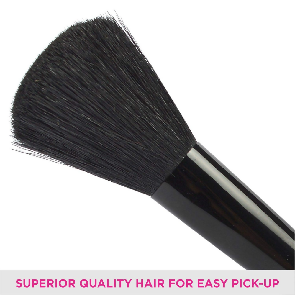 Vega Blush Brush with Wooden Handle and Natural Animal/Synthetic Hair | Grocsy