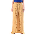 Asmaani Beige Color Plain Ruffle Palazzo | Grocsy