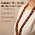 Pujashree Rudraksh Mala Large – Traditional Prayer Mala for Spiritual Healing, Chanting & Devotion | Grocsy