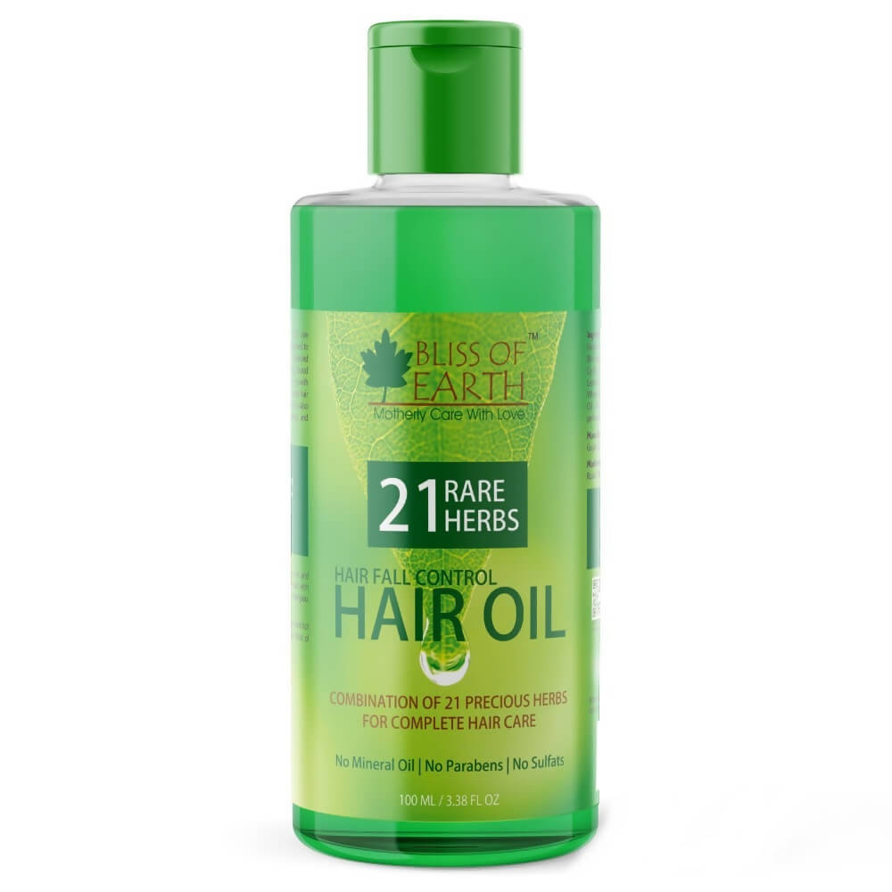 Bliss of Earth 21 Herbs Hair Fall Control Hair Oil | Grocsy