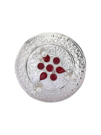 Joban Fashion Women Red Stone Silver Tone Ring | Grocsy