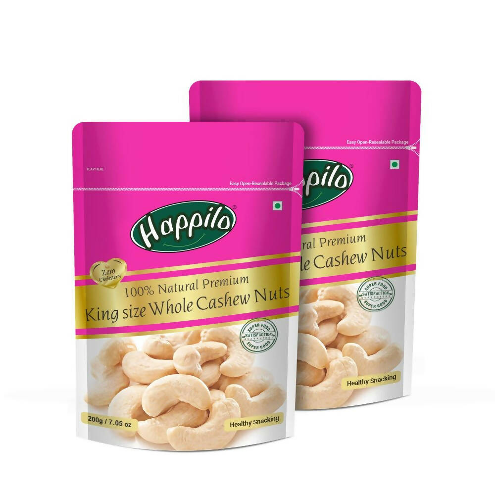 Happilo King Size Premium Whole Cashew Nuts | Grocsy