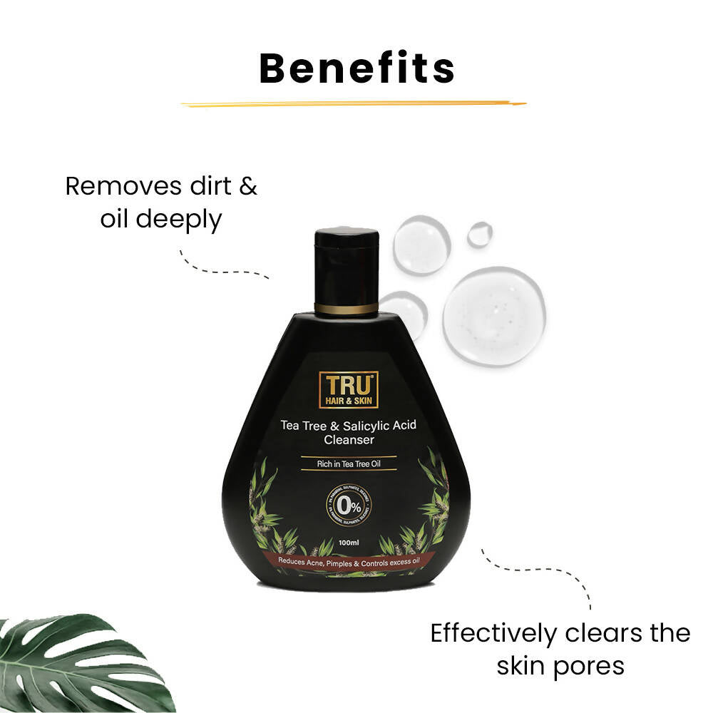 Tru Hair & Skin Tea Tree & Salicylic Acid Cleanser | Grocsy