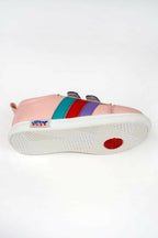 Tiny Bugs For Boys & Girls Double Velcro Sneakers - Pink | Grocsy