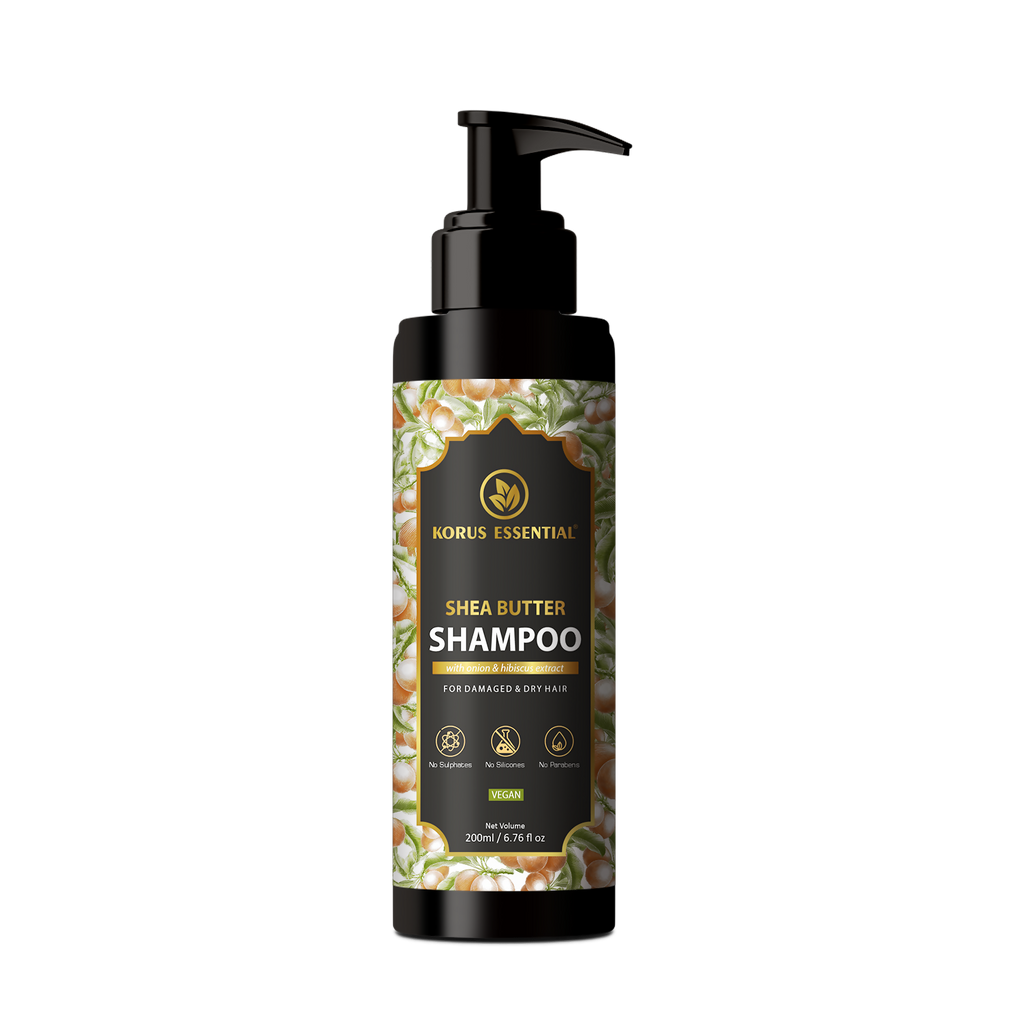 Korus Essential Shea Butter Shampoo With Onion & Hibiscus Extract | Grocsy