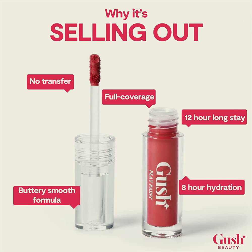 Gush Beauty Play Paint Airy Fluid Lipstick - Mauve Nude | Grocsy