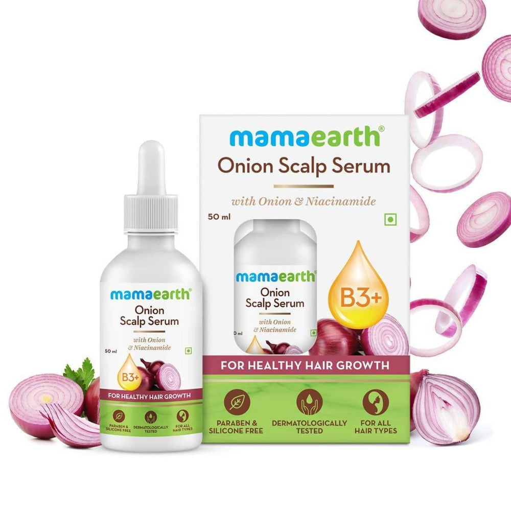 Mamaearth Onion Scalp Serum For Healthy Hair Growth | Grocsy