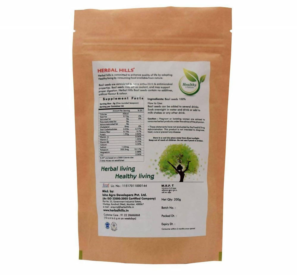 Herbal Hills Basil seeds Ocimum basilicum | Grocsy