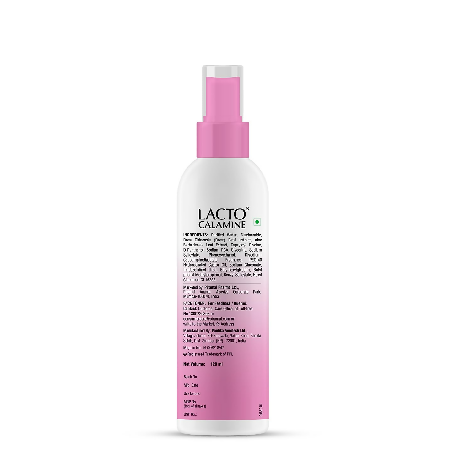 Lacto Calamine Rose Water Toner | Grocsy
