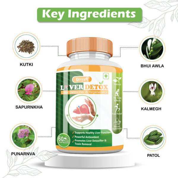 Divya Shree Liver Detox Veggie Capsules | Grocsy