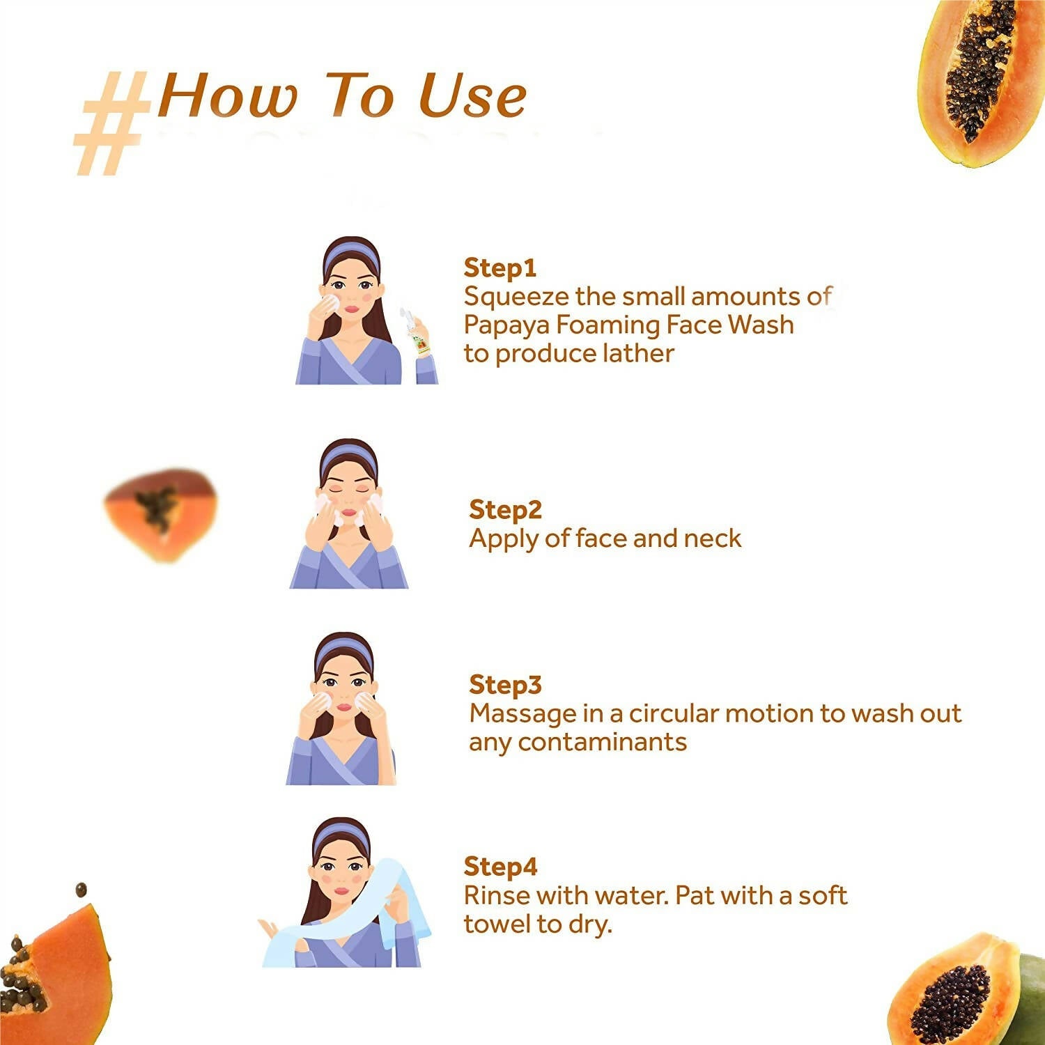 Herbal Canada Honey Papaya Foaming Face Wash | Grocsy