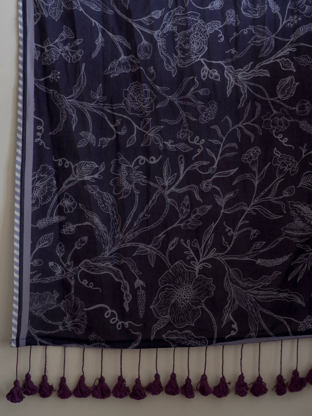Suta Purple Floral Pure Cotton Saree | Grocsy
