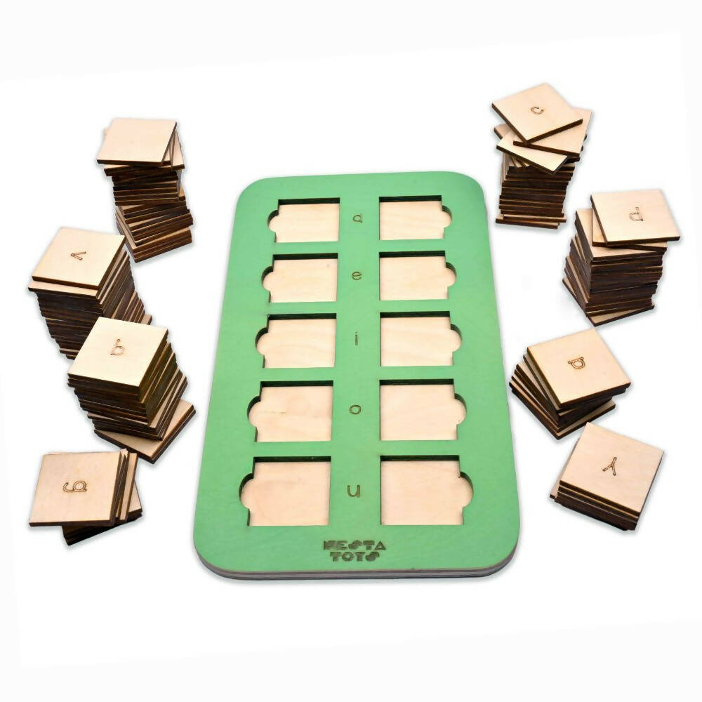 Nesta Toys CVC Board | 3 Letter Word Builder | Phonics Toy | Grocsy