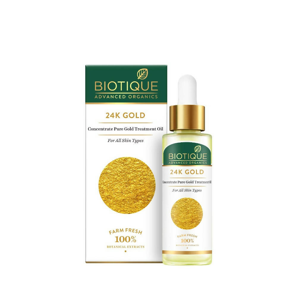 Biotique Advanced Organics 24K Gold Concentrate Pure Gold Treatment Oil | Grocsy