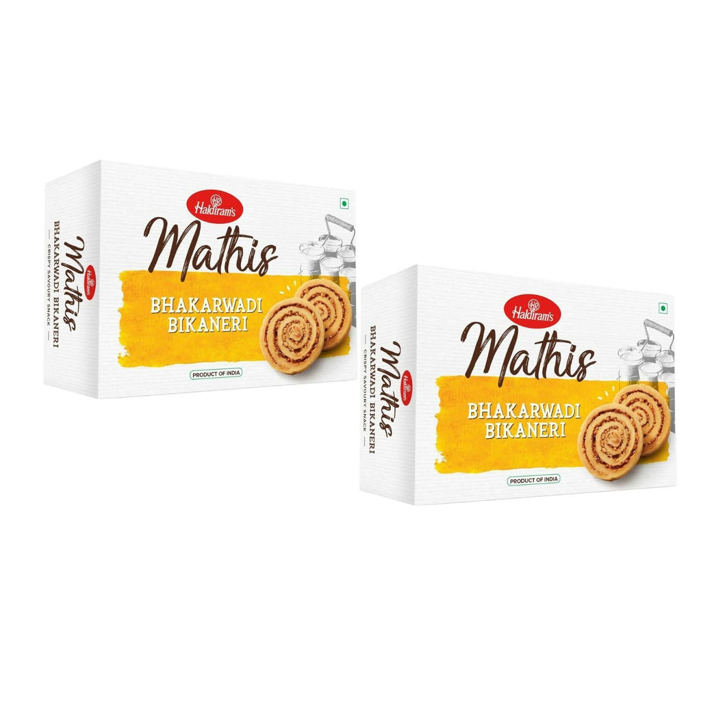 Haldiram's Bikaneri Bhakarwadi Mathis Indian Tea Time Crunchy Party Snack | Grocsy