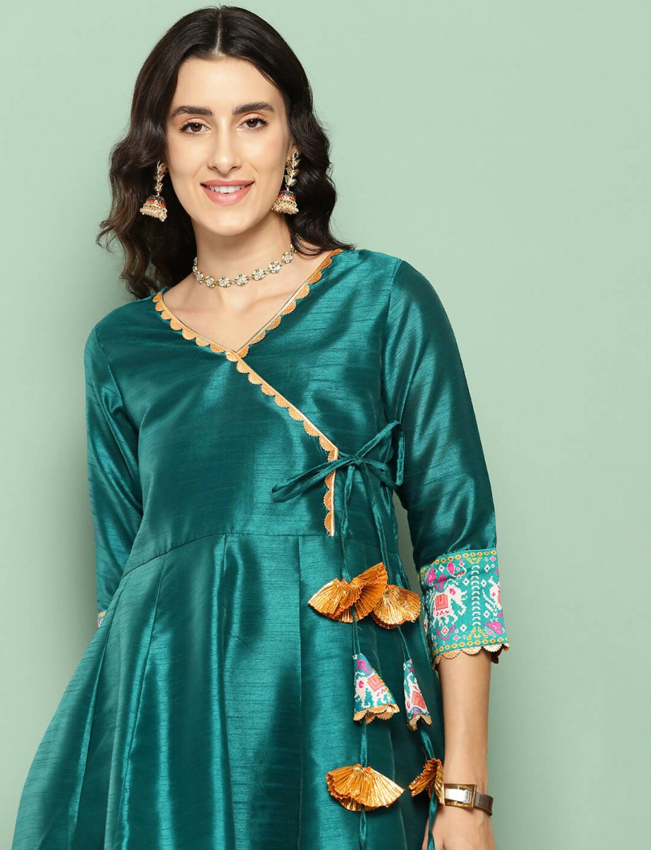 Ahalyaa Women's Traditional Wear Co-ods - Green | Grocsy