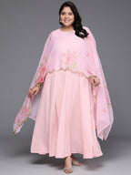 Ahalyaa Women's Traditional wear Ethnic Dress - Pink | Grocsy
