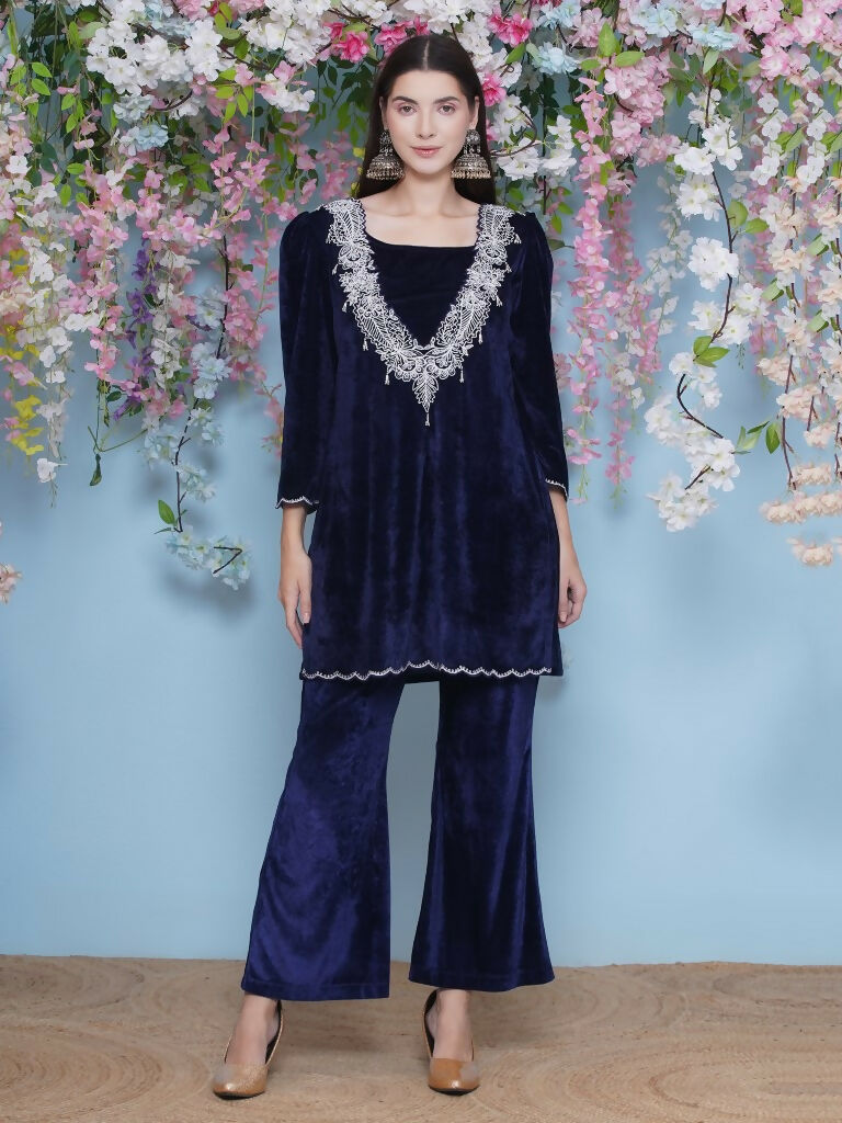 Joban Fashion Navy Blue Coord Set with inner | Grocsy