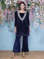 Joban Fashion Navy Blue Coord Set with inner | Grocsy