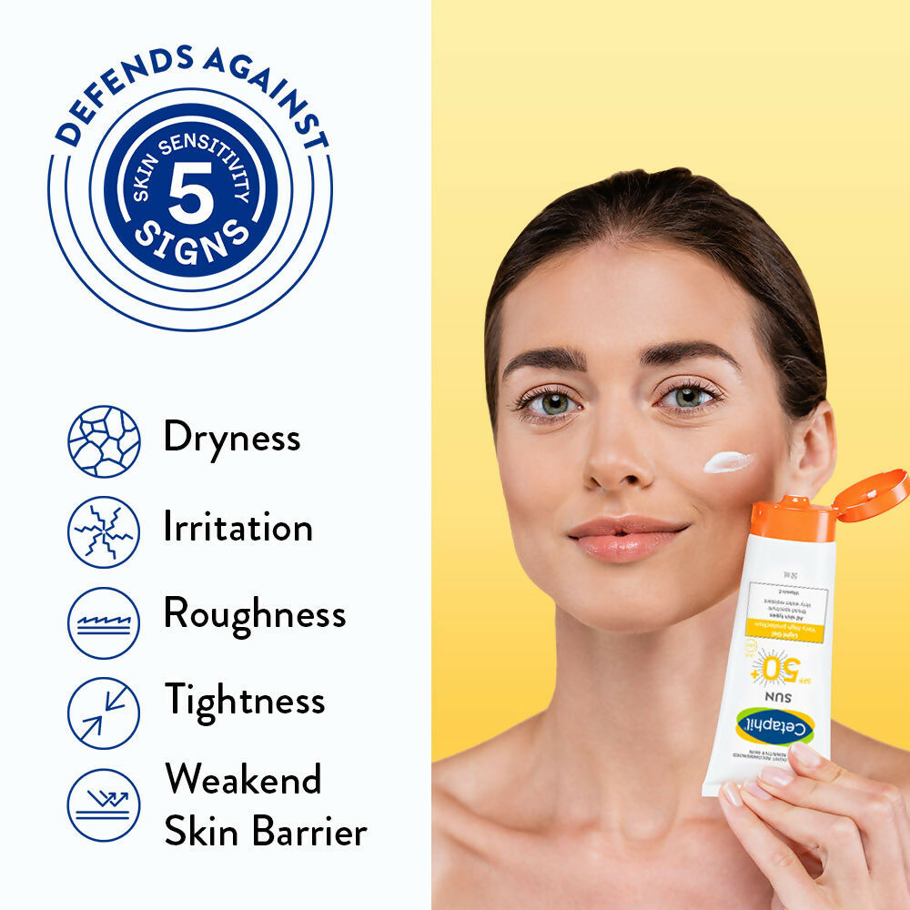 Cetaphil Sun SPF 50 Light Gel Mineral Base For Normal, Dry & Oily Skin | Grocsy
