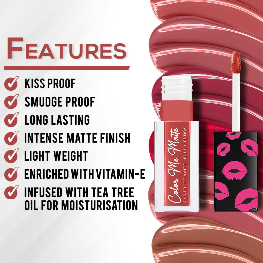 Jaquline USA Color Me Matte Liquid Lipstick - Plum | Grocsy