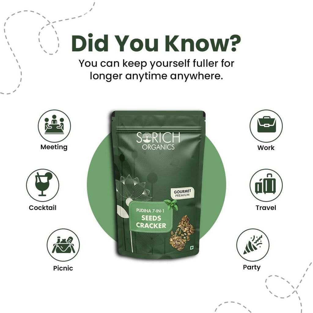 Sorich Organics Pudina 7-in-1 Seeds Cracker | Grocsy